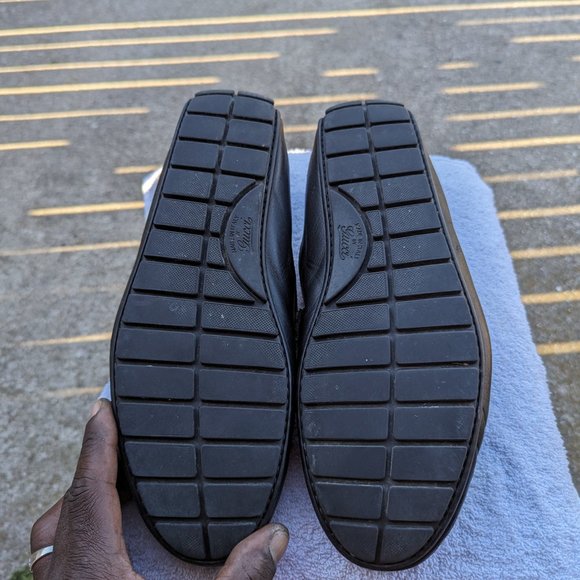 Men's Black Size 11 Gucci leather Driving shoes - Picture 5 of 5
